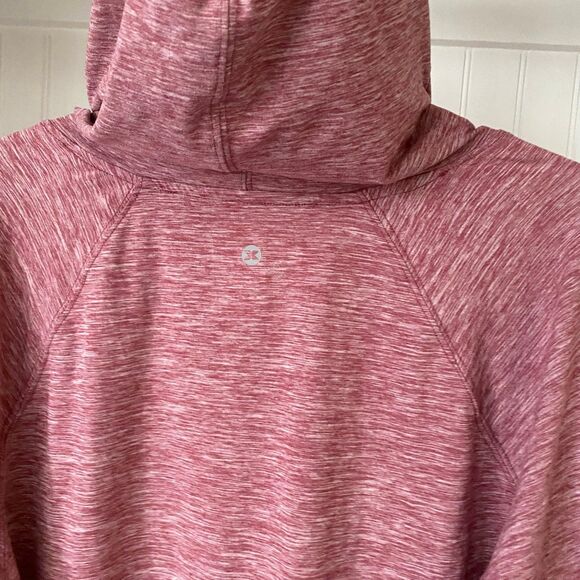Women’s RBX Workout Running Cropped Hoodie Heather Red Rose XL sports athleisure - Picture 3 of 5